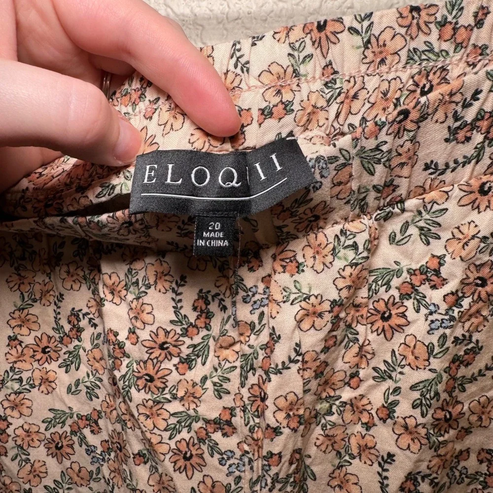 Eloquii Women 20 Shorts Floral Breathable Lightweight Flowy Beach Comfort Summer